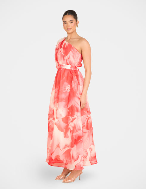 Quartz One Shoulder Maxi Dress